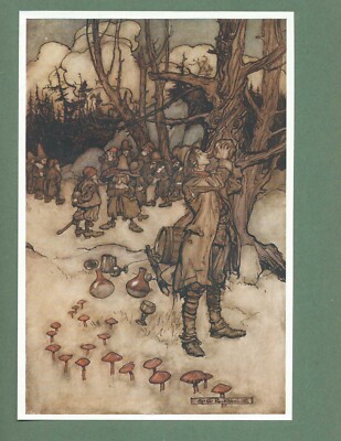 Original Antique Arthur Rackham Tipped In Book Plate. Rip Van Winkle ...
