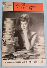 Playgoer Las Palmas Theater Curious Evening with Gypsy Rose Lee Program 1961 Z4