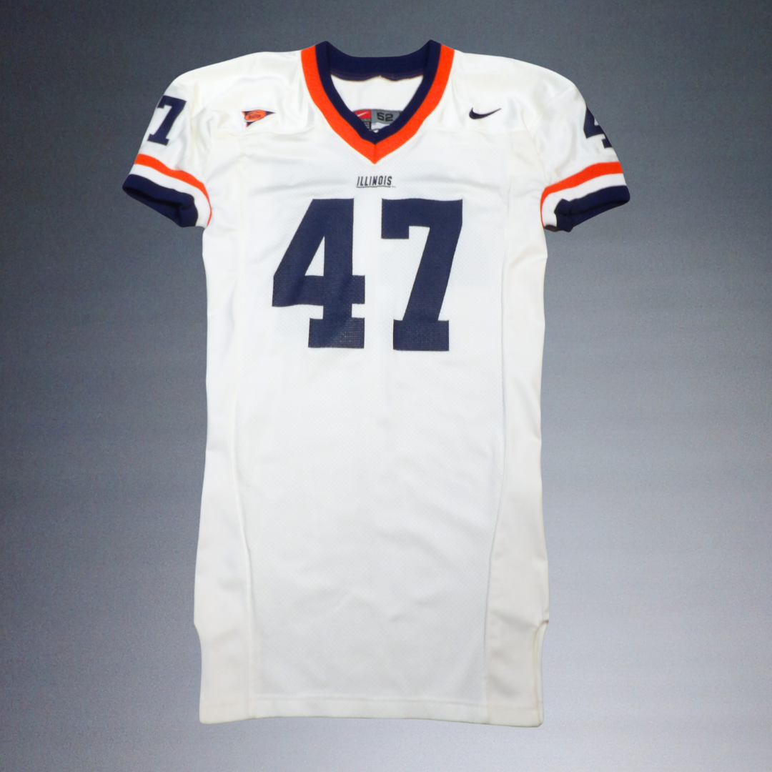 Vintage Nike U of I Fighting Illini #47 Big Ten NCAA Football Jersey Size 52
