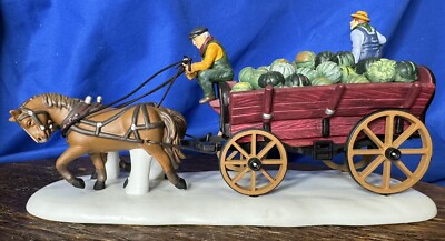 Dept 56 LOADING THE SQUASH CART. 07536. 1995 Bachman's Exclusive. Signed. READ.