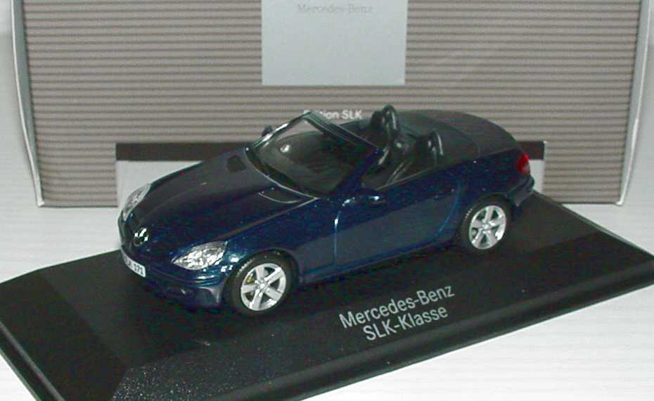 Mercedes Benz SLK Klasse Cabriolet R171 Voiture Miniature Bleue 1/43 Minichamps