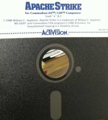 Apache Strike (Activision 1988) Commodore 64 (Diskette) works