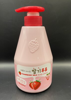 KWAILNARA Strawberry Milk Body Lotion 560 g / 19.75 oz.  Welcos Korean Skin Care