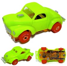 1941 WILLYS AMERICAN CUSTOM COUPE ULTRA-G Slot Car TJet Thunderjet-Style LimeGrn