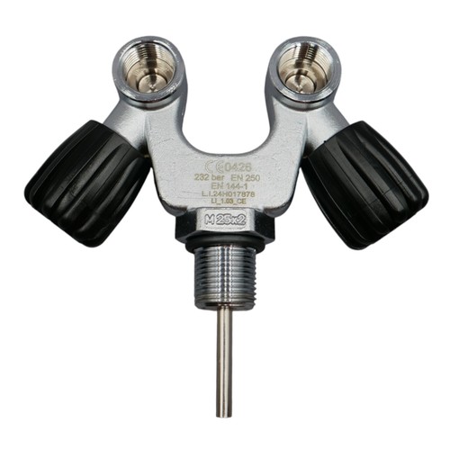 Bottiglie sommerse a V doppia valvola, aria compressa G5/8" 230bar - Foto 1 di 3