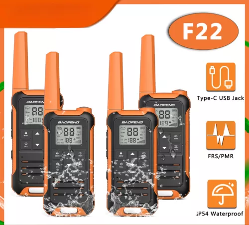 F22 Mini Walkie Talkie PMR FRS LCD Display 2-way Radio for Hunting Camping Trip