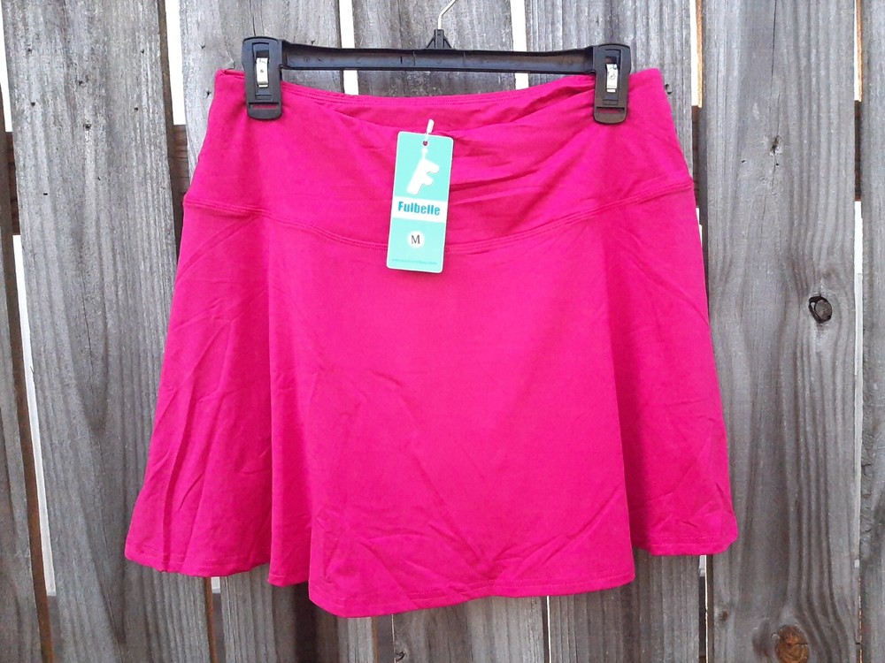 Fulebelle 16 Inch Tennis Skirt in Raspberry Hot Pink Size M NWT