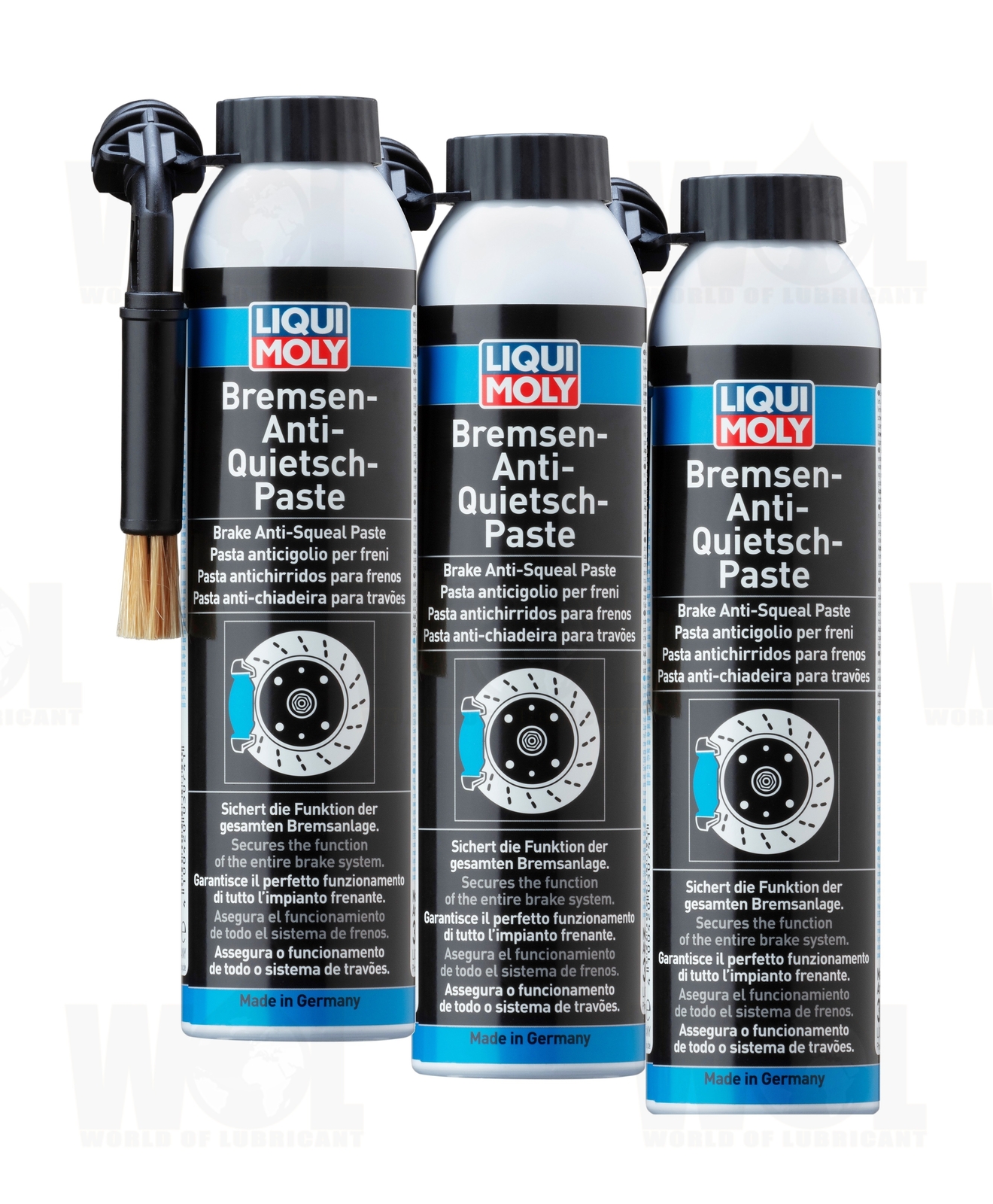 Liqui Moly 200ml Brake Anti Squeal Paste + Brush Anti-Seize Grease 3074 3 Units