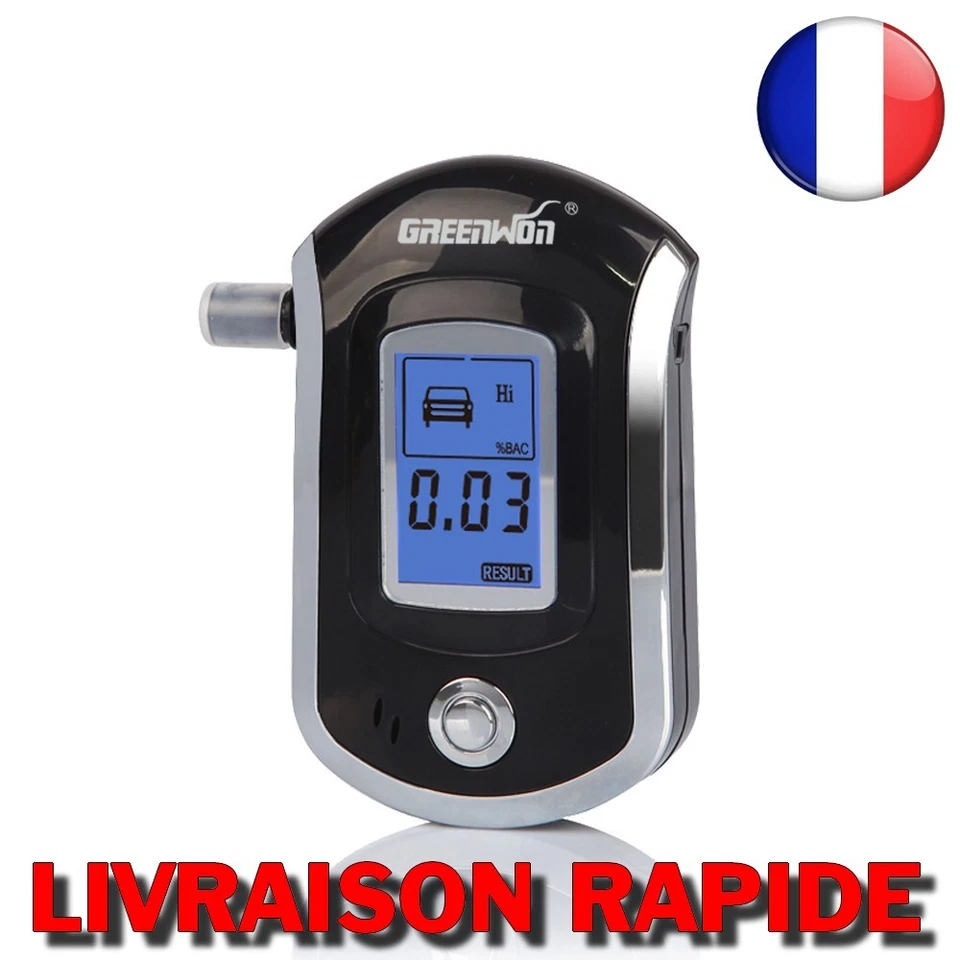 ✅Analyseur Ecran Numérique LCD Testeur Alcootest Alcool Ethylotest Sécurité Auto