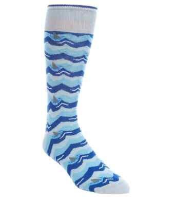 Novelty Soccer Pattern Mid-calf Dress Casual Socks for Men in Gray with Black and White Color