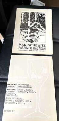 1965 PUBLISHERS LITOGRAPHERS Manischewitz Passover Hagadah  Books 2 11o
