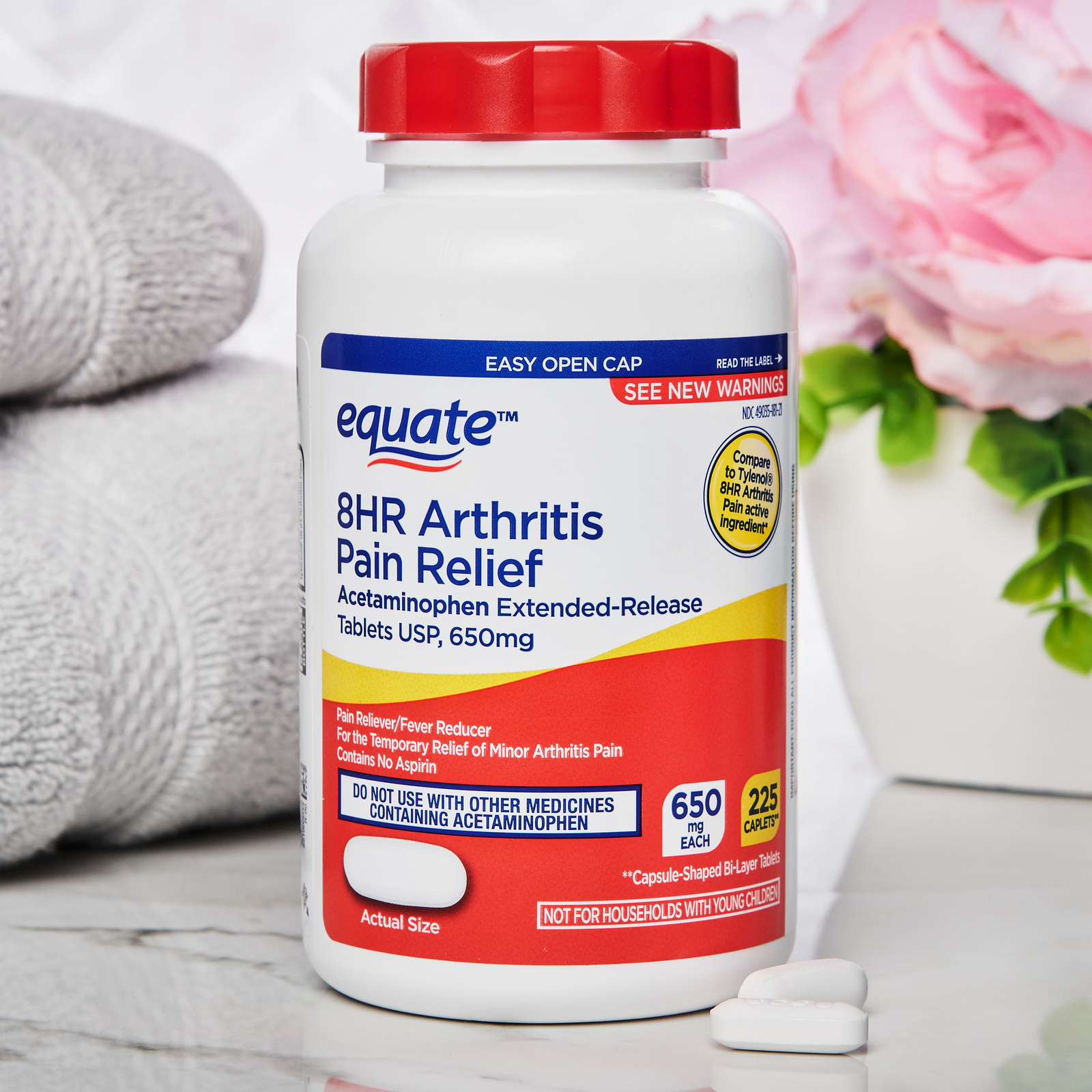 Equate 8hr Arthritis Pain Relief Capsules Acetaminophen Extended Release 225 Ct eBay
