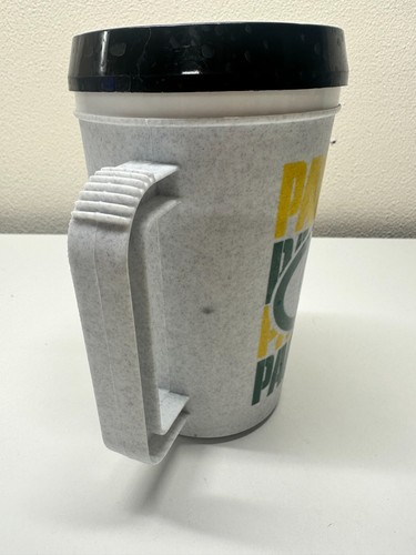 Vintage 1996 Green Bay Packers Thermal Coffee Hot Cocoa Cold Travel Mug Cup EUC - Picture 4 of 6