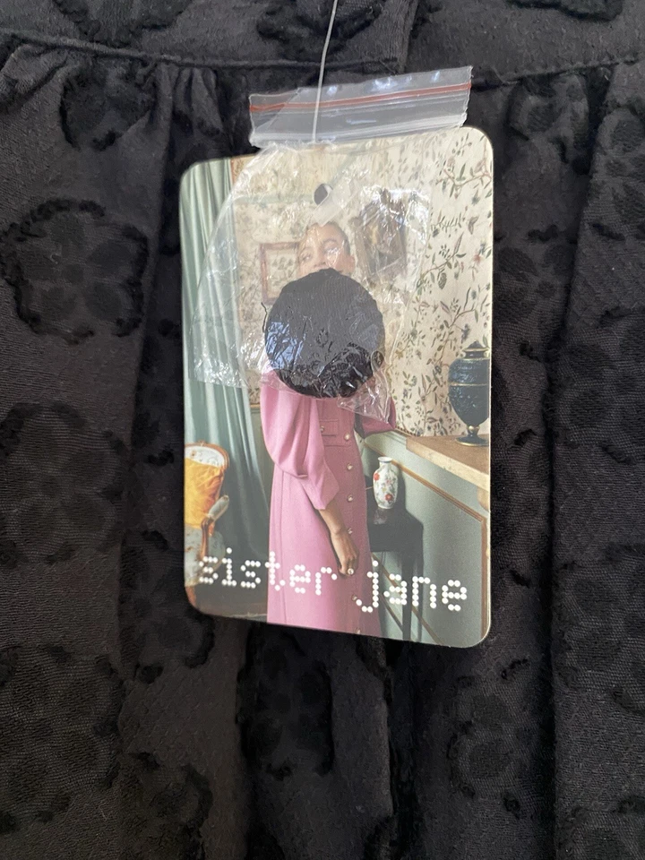 Falda midi Sister Jane MARA Jacquard Línea A Falda Negra Talla Mediana Nueva con Etiquetas Foto 3 de 4