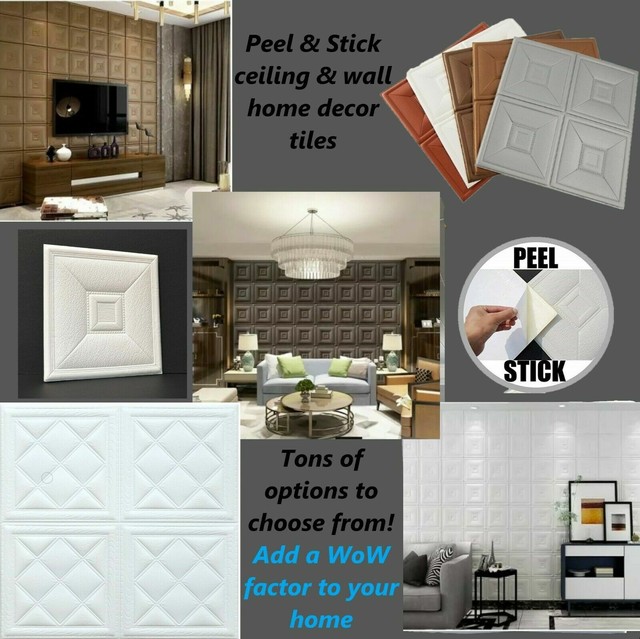 3D Foam Wallpaper 5pk 19sqft Peel & Stick Self Adhesive Panel Wall