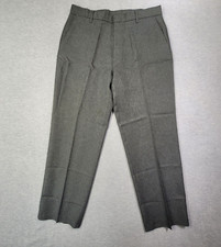 Vintage Levis Pants Mens 36x30 Gray Action Slacks Dacron Straight Leg Business
