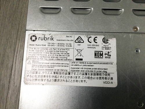 Rubrik R348 Supermicro 4x X10DRT-H node 2x 1620W Cloud Data No CPU, No RAM - Picture 4 of 7