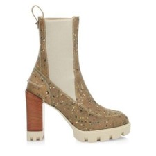 Christian Louboutin Women's Glory Booty 100 Speckled Chelsea Boots Size 6.5 US