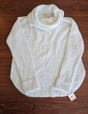 Women's Size Petite Small Style co Cowl-neck Sweater In Cream-NWT