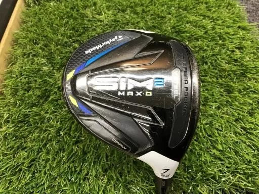 TaylorMade SIM2 MAX-D 7W 22° TENSEI BLUE TM50 SR-Flex Fairway Wood 41.75in Good+