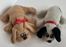 2 Vintage Tonka Pound Puppies Small 6-7  Plush