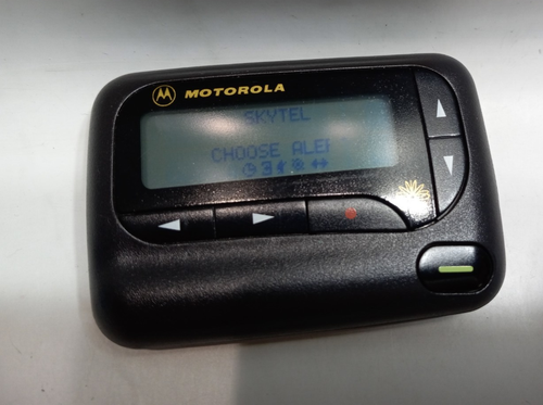 Motorola Skytel Flex Black Pager z klipsem do paska Kolekcjonerskie Vtg Tech Części Naprawa - Zdjęcie 4 z 8