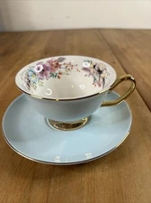 Floral Teacup And Saucer