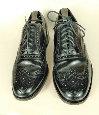 Florsheim Shoe Black Leather Wingtip Oxfords Dress Shoes  display picture 1