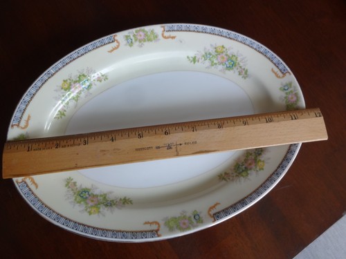 1 Meito Cecil China Made in Japan PLATTER 11.5" Flowers VINTAGE Gently Used - Picture 2 of 6