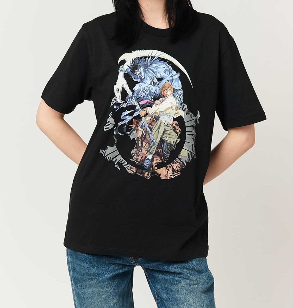 Death Note Ryuk Moon Anime Cotton T-Shirt Black
