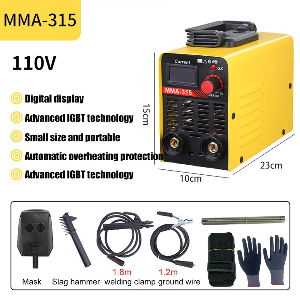 110V 300AMP Mini IGBT ARC Welding Machine Inverter DC MMA Electric Welder Stick - Image 2 of 4