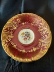 PARAGON Maroon Red Cup Saucer  Gold Harebell Gilt Filigree Floral Bouquets Eng. — photo 2