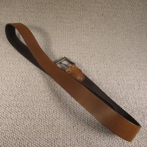 Cinturón de cuero Camel Active talla 40 grande marrón liso grueso vintage - Imagen 4 de 14