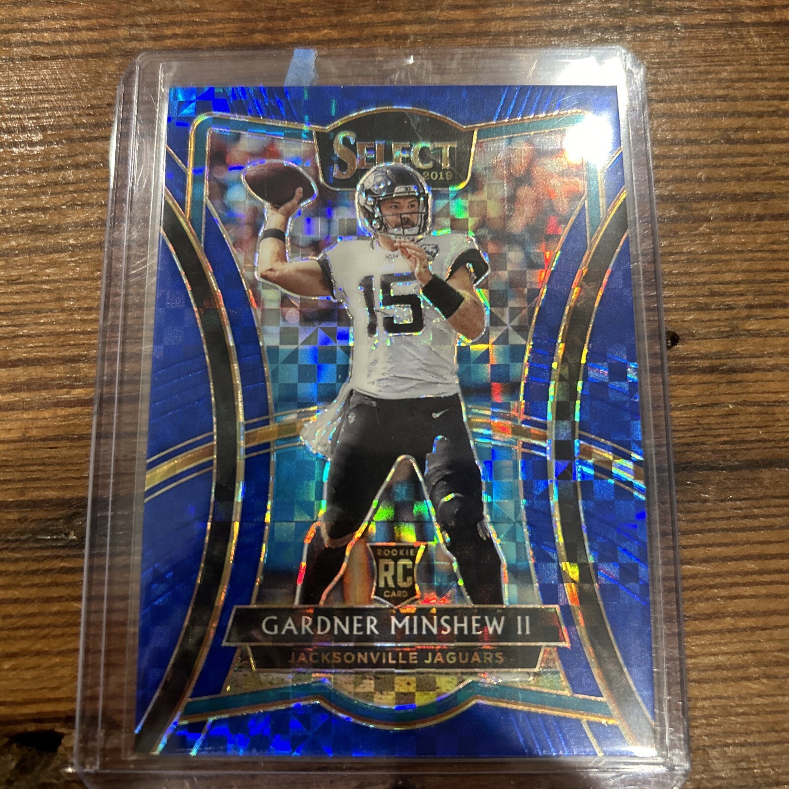 2019 Panini Select Gardner Minshew Blue Checkerboard Premier Level Prizm 70/149