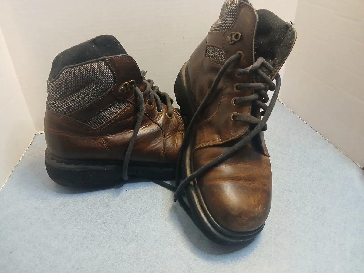 DR MARTENS AW004 PC09B Leather Boots Brown England Men\'s Size UK 7 US 8 Womens 9 Vintage 90s Dr Martens Brown Boots Made in England Doc  main image 2