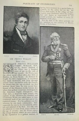 #ad 1891 Senior Admiral Sir Provo William Parry Wallis $19.99