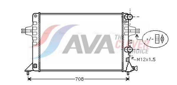 AVA Clever Choice MotorküHler WasserküHler ** Clever FIT ** OLA2444 FüR Opel T98-image
