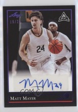 2021-22 Leaf Memories 1992 Base Auto Purple 19/20 Matt Mayer #BG-MM1 Auto ib6