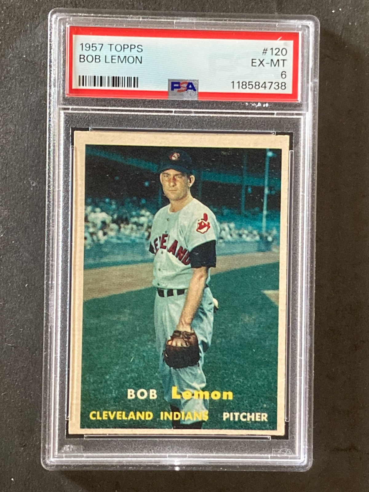 1957 Topps #120 Bob Lemon PSA 6