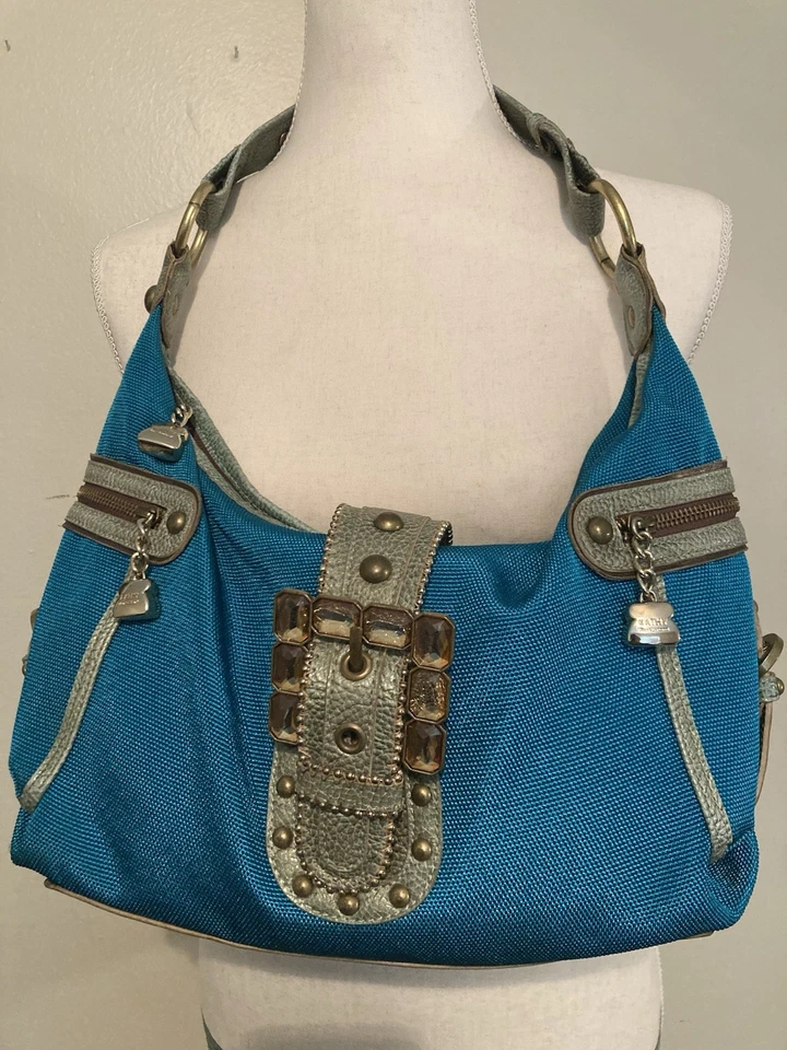 Kathy Van Zeeland Bag Teal Blue Beautiful! Great Condition - Image 2 of 4