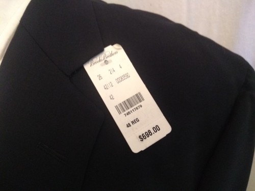 NWT Brooks Brothers Brookscool Navy Blue Wool Blazer 48R MSRP $698 - 第 2/8 張圖片