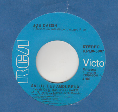 45 RPM  7'' - JOE DASSIN - SALUT LES AMOUREUX / VAYA NA CUMANA