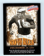 Norm Van Brocklin 1997 Fleer Million Dollar Moments Football Card 13/50