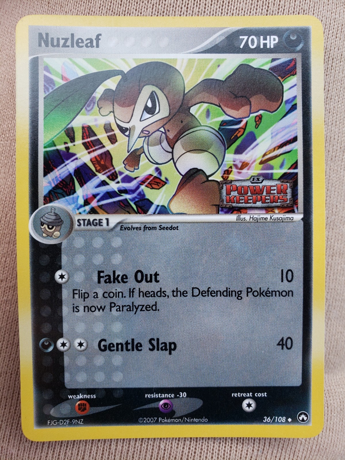 Pokemon Nuzleaf 36/108 Power Keepers Reverse Holo NM