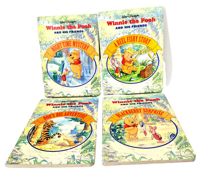Lot of 4 Winnie the Pooh & His Friends board books Walt Disney Children FULL SET
