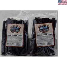 Pack of 2 Old Fashioned Licorice Twists - Authentic Black Licorice Delight