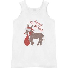 'Donkey Brings Christmas Gifts' Adult Vest / Tank Top AV050338