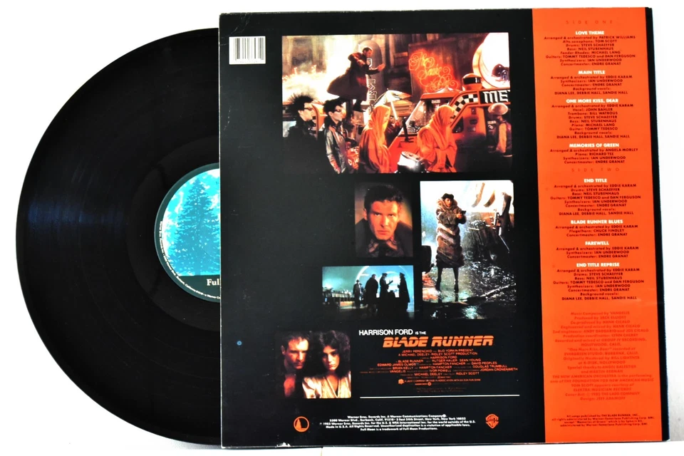 FULL MOON RECORDS 23748-1 USA 1982 1st PRESSING SDTK VANGELIS "Blade Runner" - Image 2 of 2