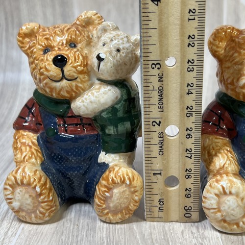 GKAO Shaker sale e pepe vintage papà orso e cucciolo con tappi Cottagecore rustico - Foto 9 di 14