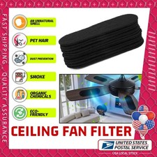 10 Pcs Ceiling Fan Filters for Blades- Activated Carbon Ceiling Fan Air Purifier